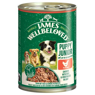 James Wellbeloved Junior Dog Hypoallergenic Chicken in Pâté 6 x 400g
