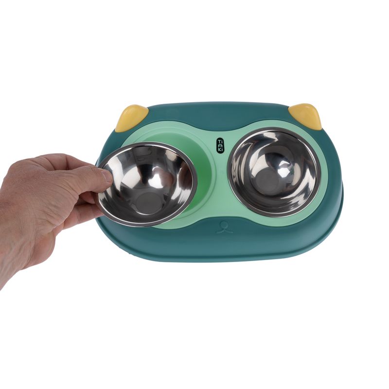 TIAKI double bowl owl 2 x 300 ml