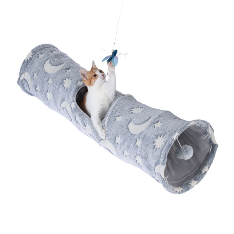 TIAKI Glow-in-the-Dark Star Cat Tunnel diameter 25 x (L) 100 cm