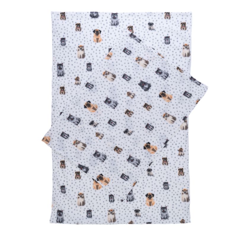 zooplus Basics Dogs & Dots Fleece Cuddle Blanket 100 x 70 cm (L x W)