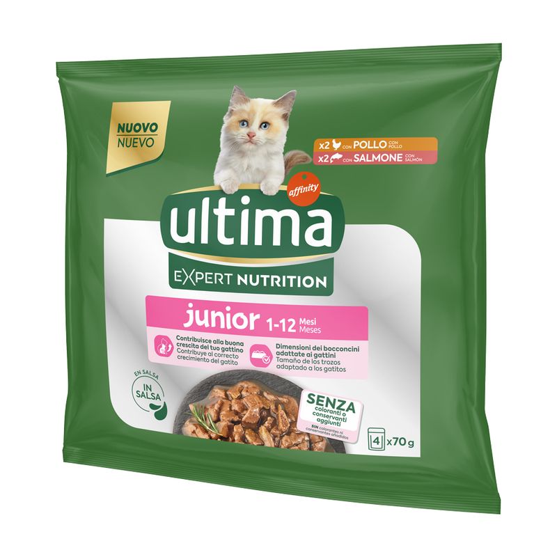Ultima Cat Expert Nutrition Junior Chicken & Salmon 4 x 70g