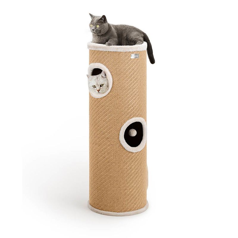 Lionto Scratching Barrel with Jute - Beige 50 x 36 x 36cm (H x L x W)