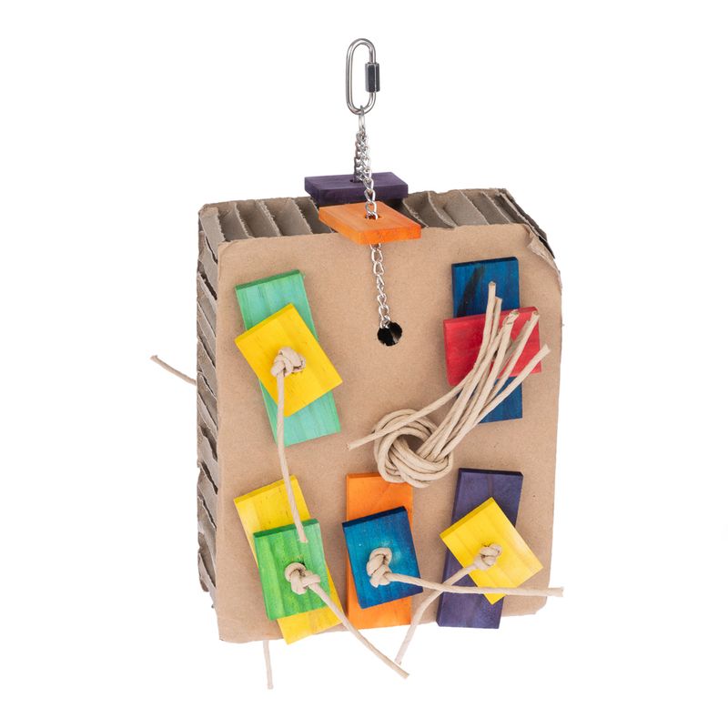 TIAKI Shreddy Cardboard Box Bird Toy 15 x 8 x 23cm (L x W x H)