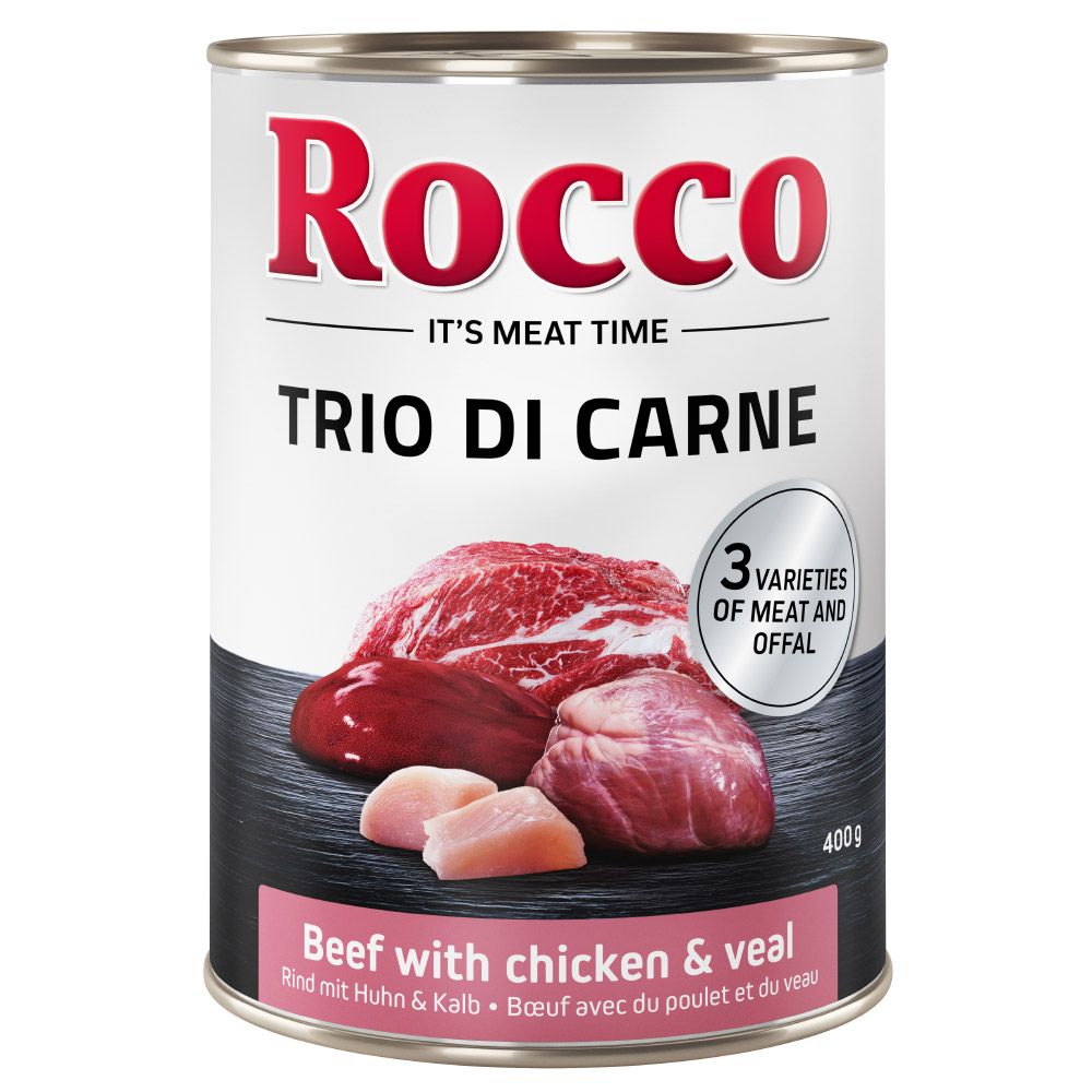 Rocco Classic Trio di Carne - 6 x 400 g Beef, Lamb & Poultry