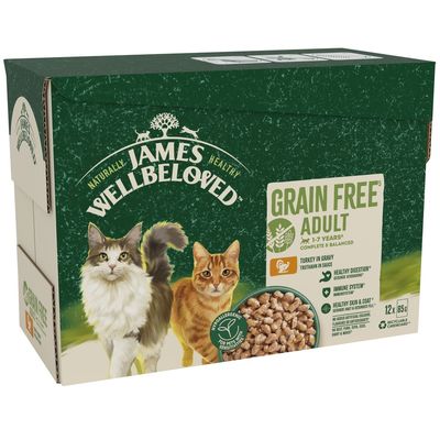 James Wellbeloved Adult Pouches - Turkey 12 x 85g