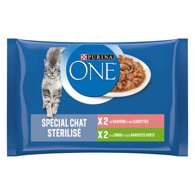PURINA ONE Sterilised Salmon & Turkey (4 x 85g)