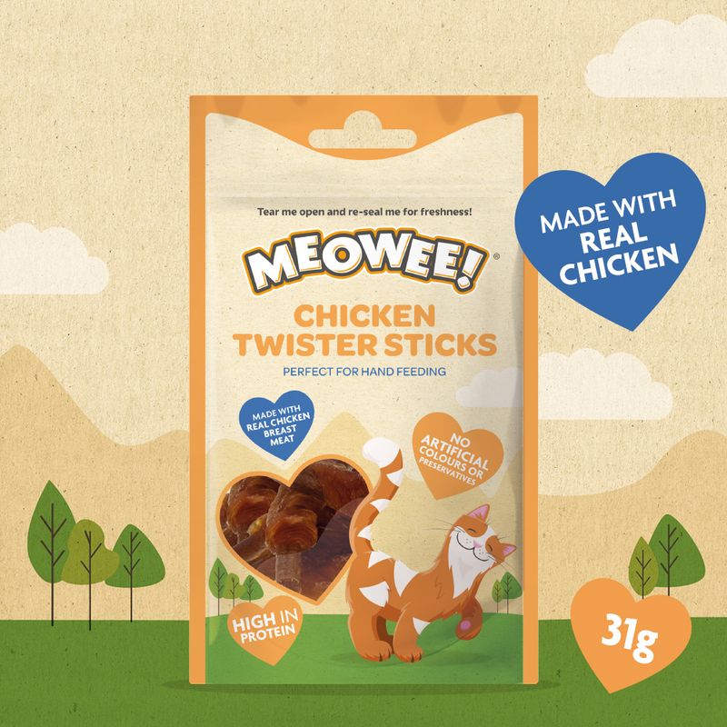 Meowee! Chicken Twister Sticks 31g