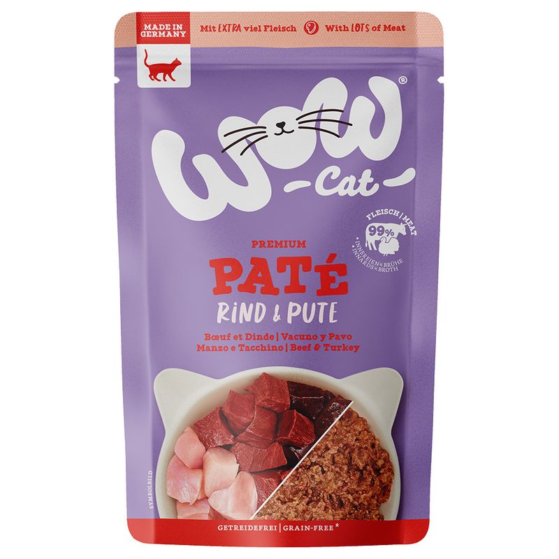 WOW Cat Adult Paté Mixed Pack Saver Pack 24 x 125g Mixed Pack (3 Varieties)
