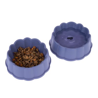zooplus Basics Plastic Round Cat Bowls 2 x 300ml