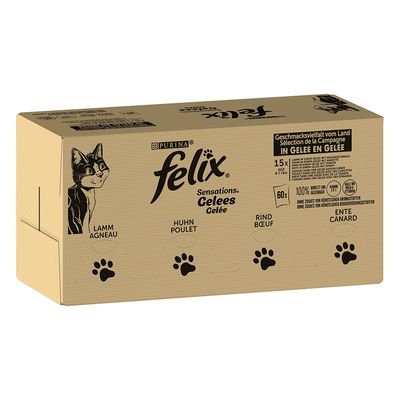 Felix Sensations Jumbo Pack 120 x 85g Meat in Jelly