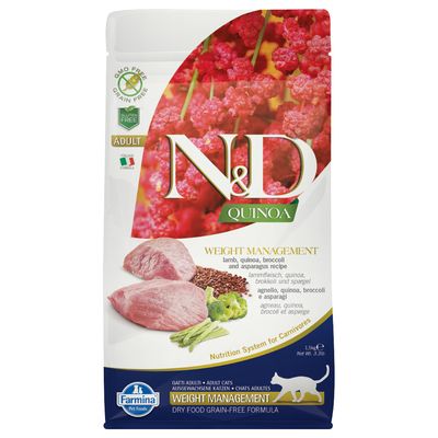 Farmina N&D Adult Quinoa Weight Management Lamb, Quinoa, Broccoli & Asparagus 5 kg