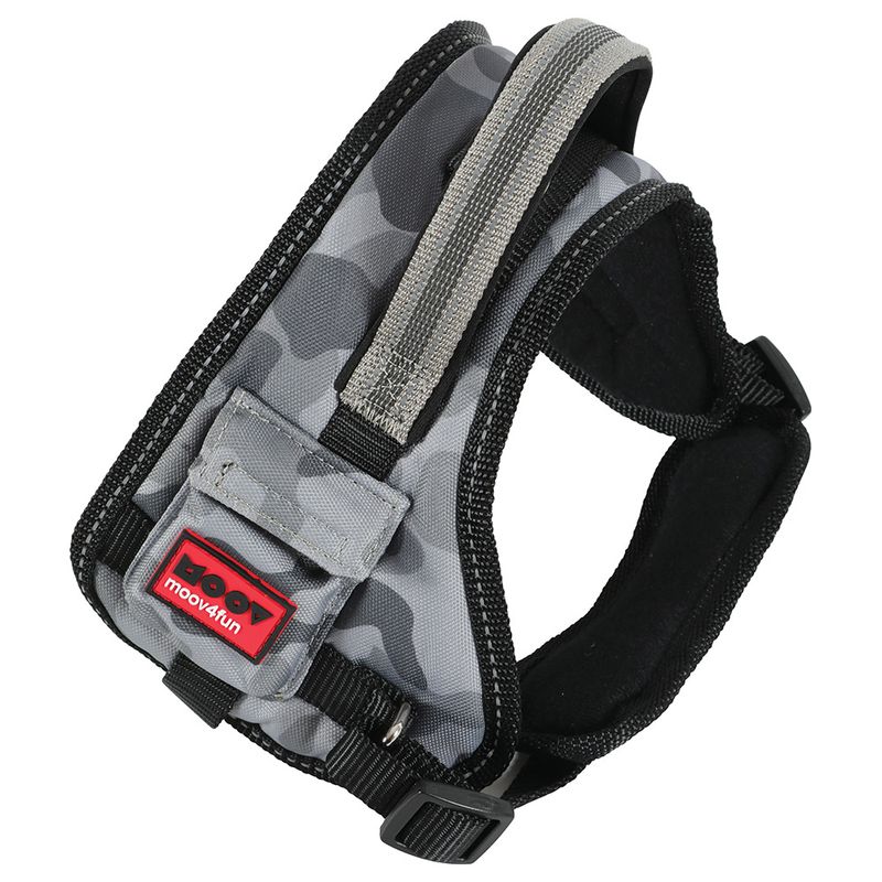 Zolux Moov Adjustable Dog Harness – Camouflage Grey Size S: 50 - 66cm chest girth