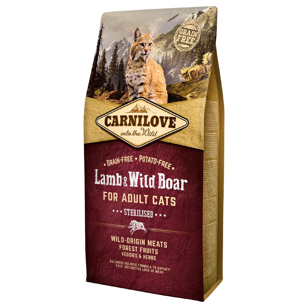 Carnilove Lamb & Wild Boar for Adult Cats Sterilised 6 kg