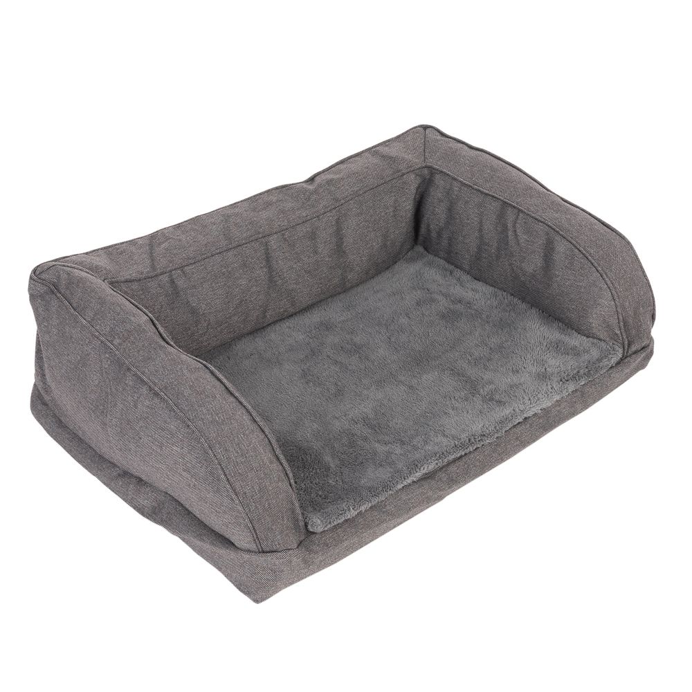 Orthopedic dog sofa grey Replacement cover, dark gray, size L