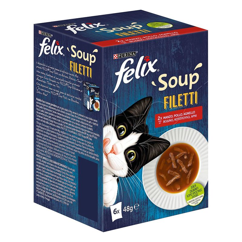Felix Soup Tender Strips 6 x 48g Farm Selection