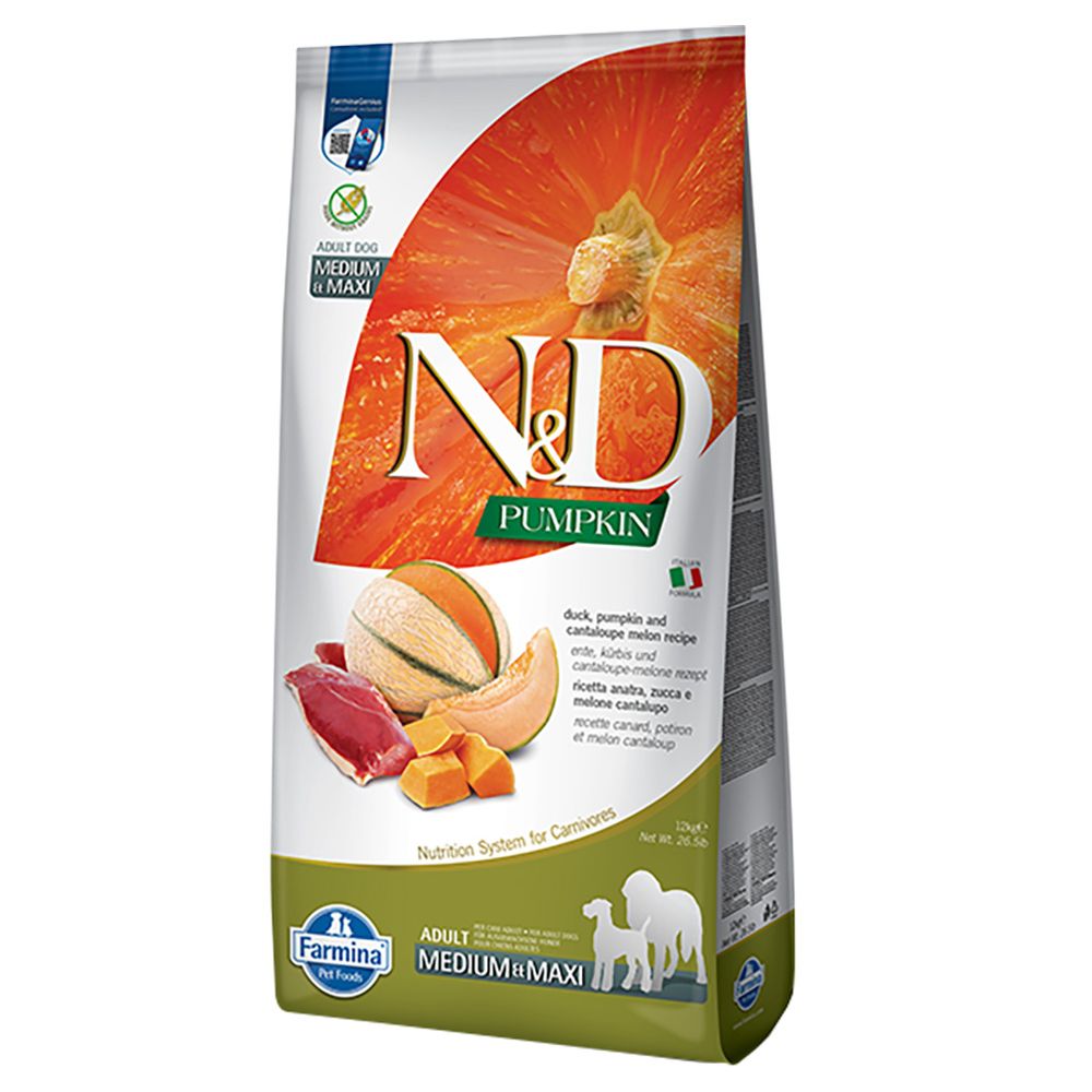 Farmina N&D Medium/Maxi Pumpkin, Duck & Cantaloupe Melon 12kg