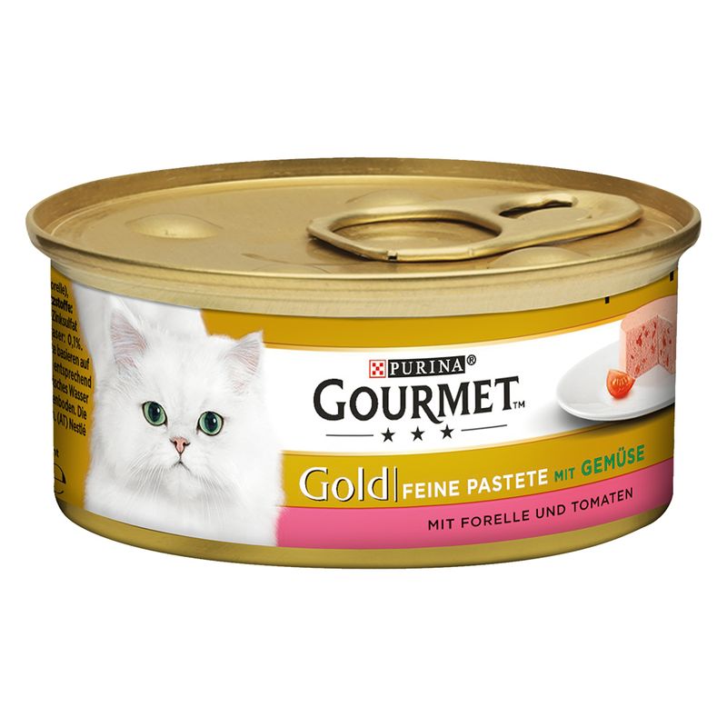 Gourmet Gold Pâté Recipes 12 x 85g Meat & Fish Mixed Pack (Rabbit, Chicken, Salmon, Kidney)
