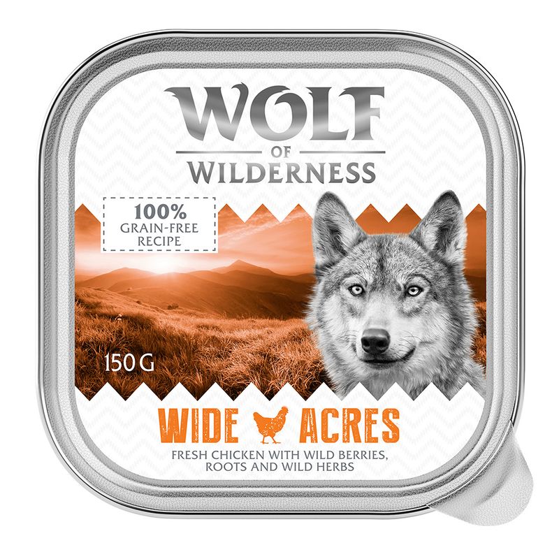 Wolf of Wilderness Adult 6 x 150g Mixed Pack (3 Varieties)