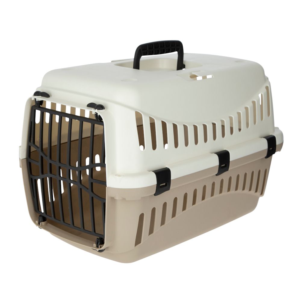 Kerbl Pet Transport Box Expedion Taupe/beige: 45 x 30 x 30cm (L x W x H)
