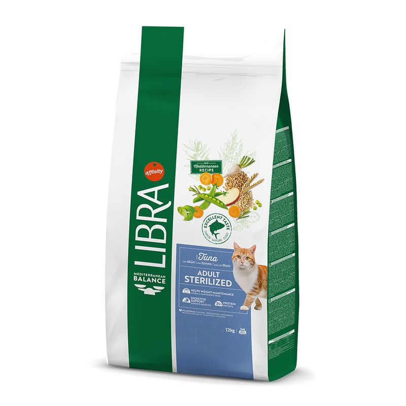 2 x 12kg Libra Dry Cat Food - 25% Off! * Adult Sterilised Tuna (2 x 12kg)