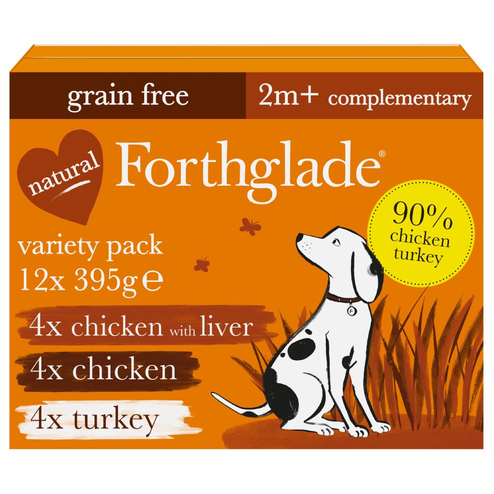 Forthglade Just 90% Grain-Free Adult Dog - Just Poultry 12 x 395g