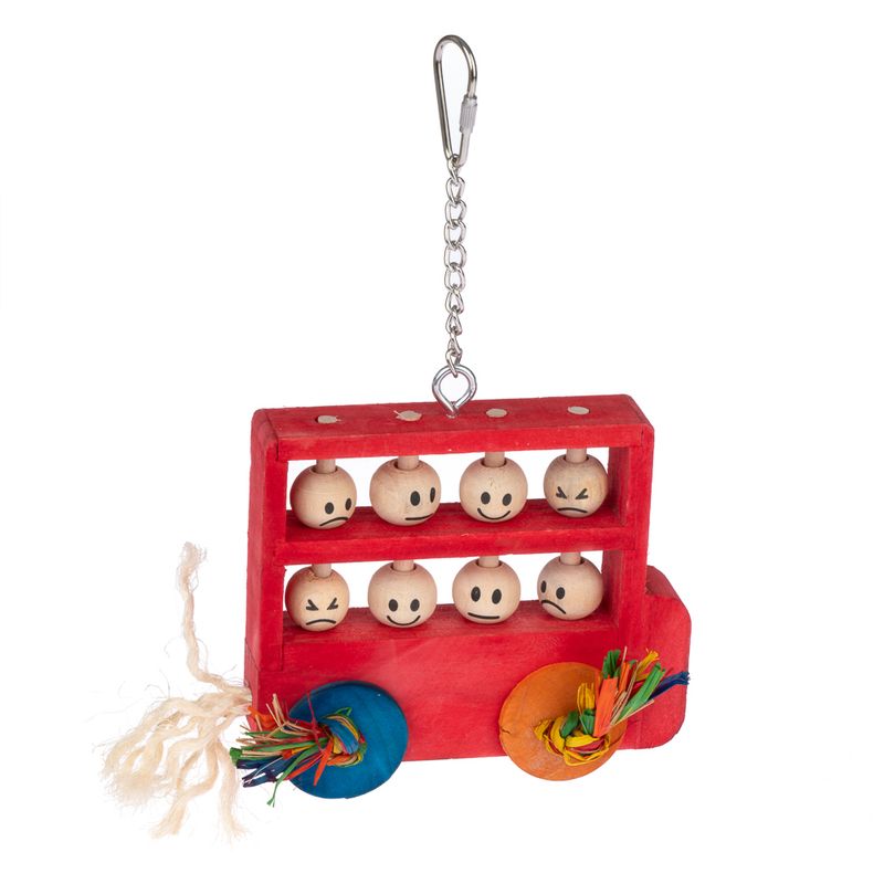 TIAKI Double Decker Bus Wooden Bird Toy 13 x 11.5 x 3cm (L x W x H)