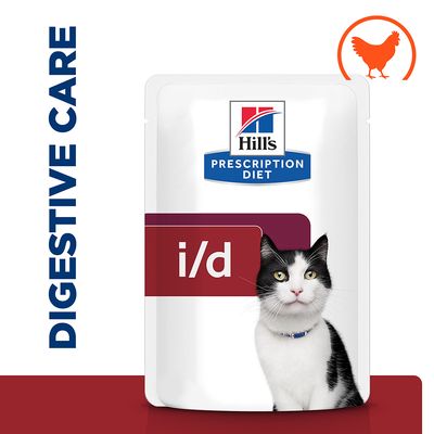 Hill's Prescription Diet Feline i/d Digestive Care - Chicken 12 x 85g Pouches