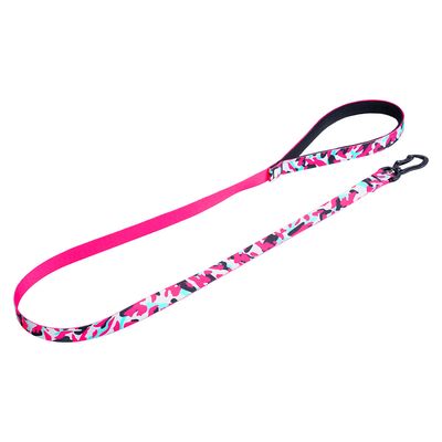 Julius-K9 MoreColor Lead – Pink & Grey 1.2m x 20mm (L x W)