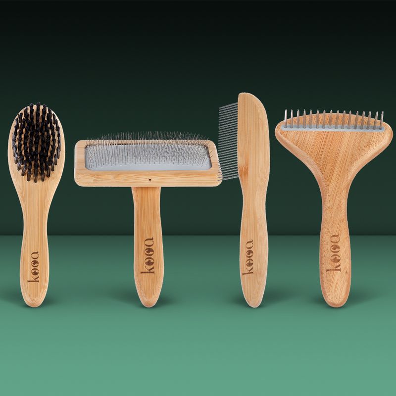 kooa Bamboo Comb with Rotating Pins 21.5 x 5.5cm (L x W)