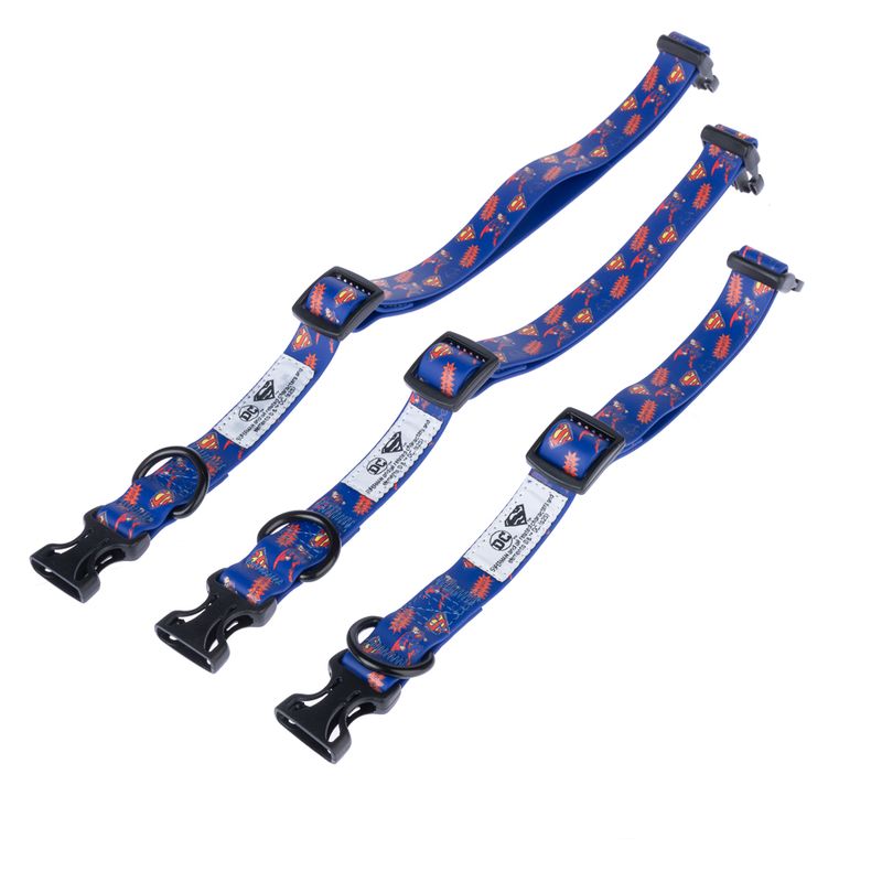 DC Superman Collar - Blue Size S: Neck Circumference 25 - 36 cm, Width 20mm