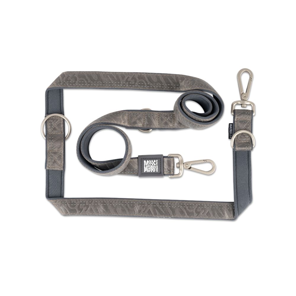 Max & Molly Multifunctional Leash Matrix 2.0 - Stone Size S: 200cm long, 20mm wide