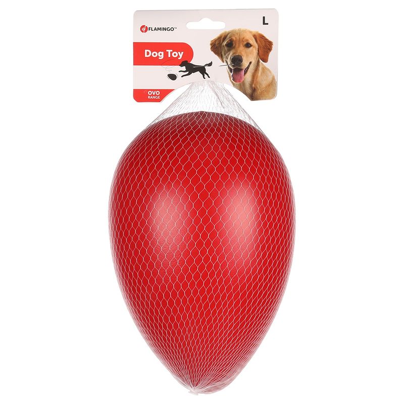 Flamingo Ovo Bouncing Egg Dog Toy – Red S: 8 x 12.5cm (diameter x H)