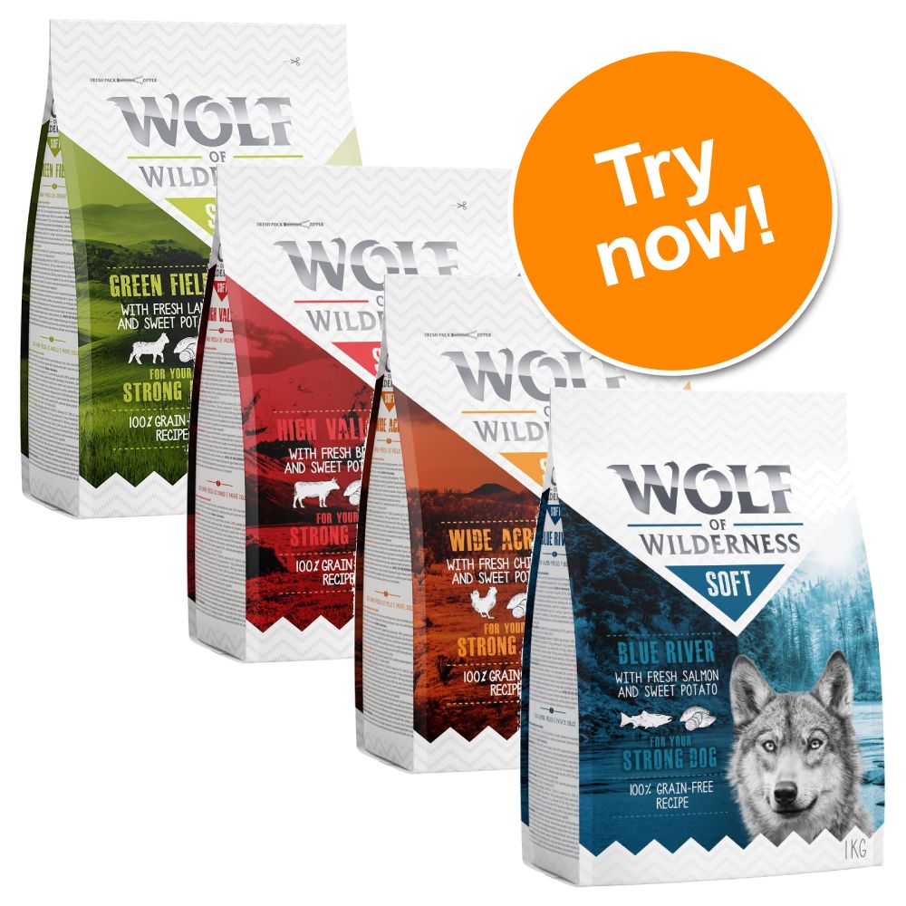 Wolf of Wilderness Soft Mixed Pack 4 x 1kg