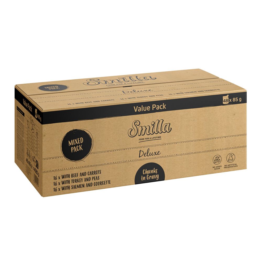 Smilla Deluxe Pouches Chunks in Gravy with Vegetables 4 x 85g