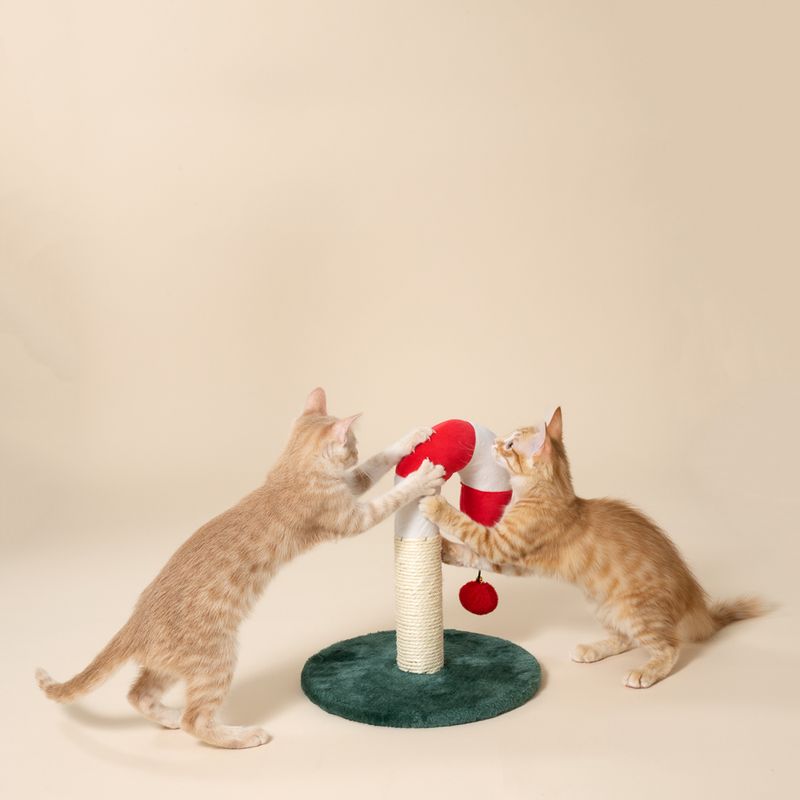 TIAKI Candy Cane Scratching Post Red/Green/White
