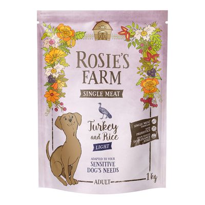 Rosie's Farm Single Meat Light Turkey with Rice 1kg