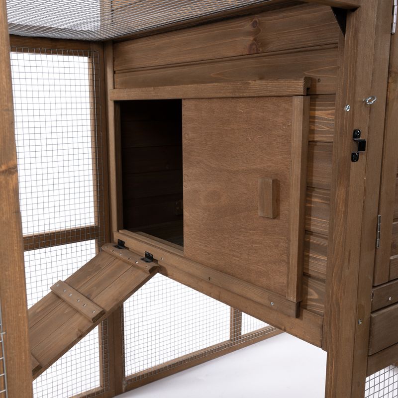 TIAKI Ranch Wooden Chicken Coop (Optionally Expandable) Attached Enclosure: 116 x 78 x 89.8 cm (L x W x H)