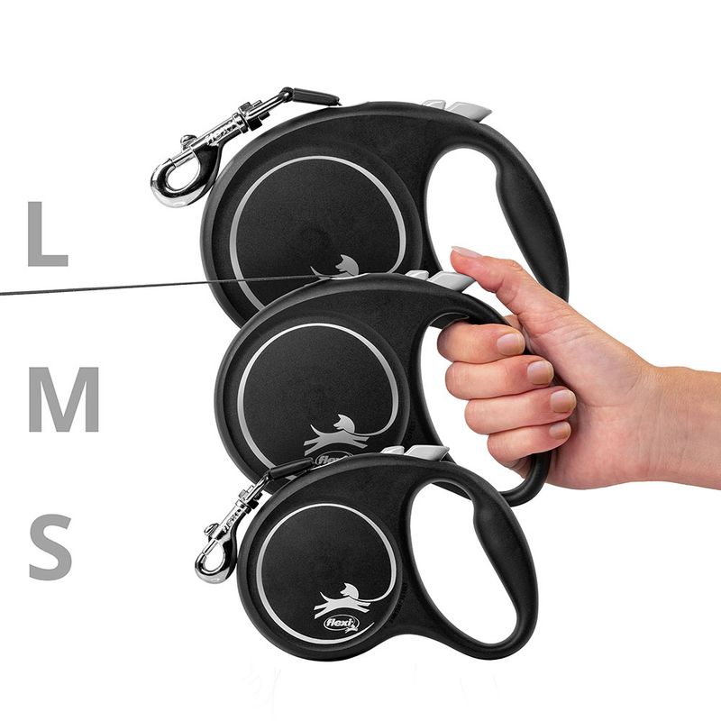 flexi Black Design Harness 5m Lead S: up to 15kg