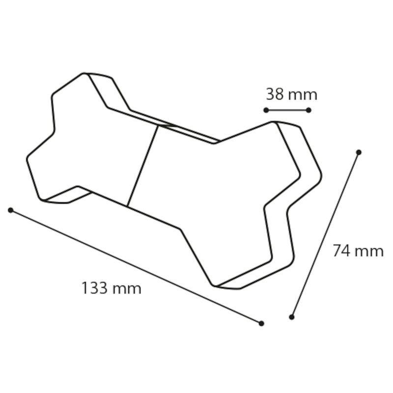 Flamingo Snowy Bone Dog Toy - Blue 13.3 x 7.4 x 3.8cm (L x W x H)