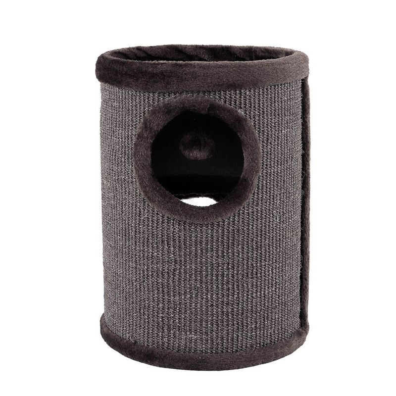 Lionto Scratching Barrel with Sisal - Grey 50 x 36 x 36cm (H x L x W)