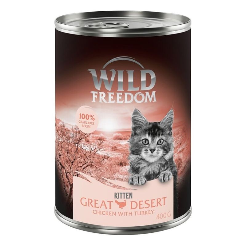 Wild Freedom Kitten 6 x 400g Great Desert - Turkey & Chicken