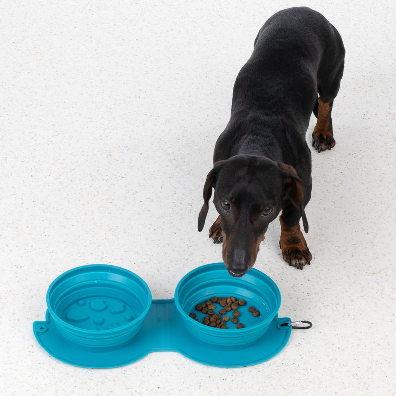 TIAKI Sea Shell Silicone Double Travel Bowl 2 x 600ml