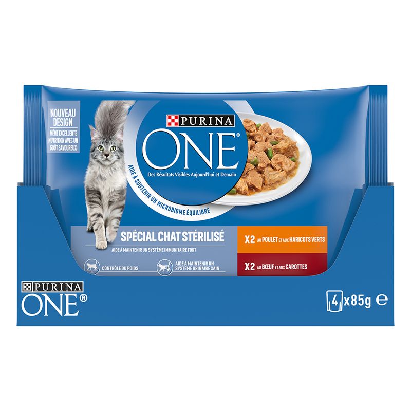 PURINA ONE Sterilised Salmon & Turkey (4 x 85g)