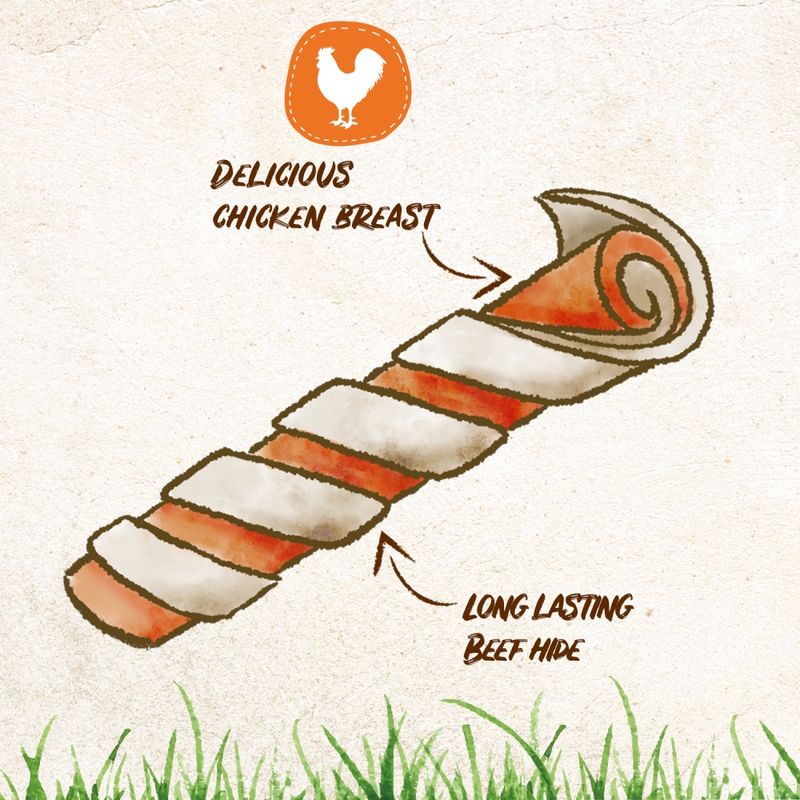 8in1 Delights Twisted Sticks for Small Dogs - Chicken 10 Sticks