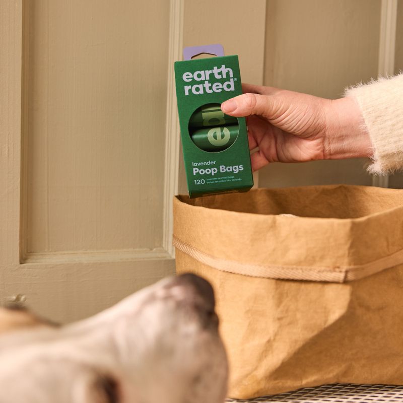 Earth Rated Dog Waste Bag Rolls 8 rolls of 15 bags, lavender (120 bags)