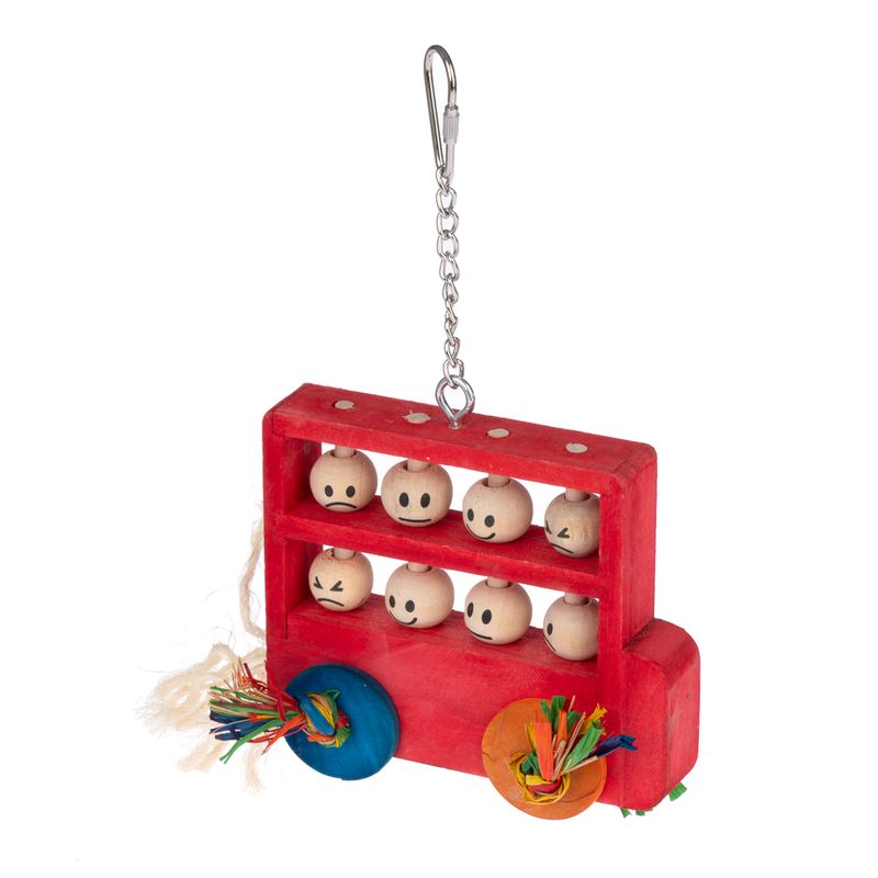 TIAKI Double Decker Bus Wooden Bird Toy 13 x 11.5 x 3cm (L x W x H)
