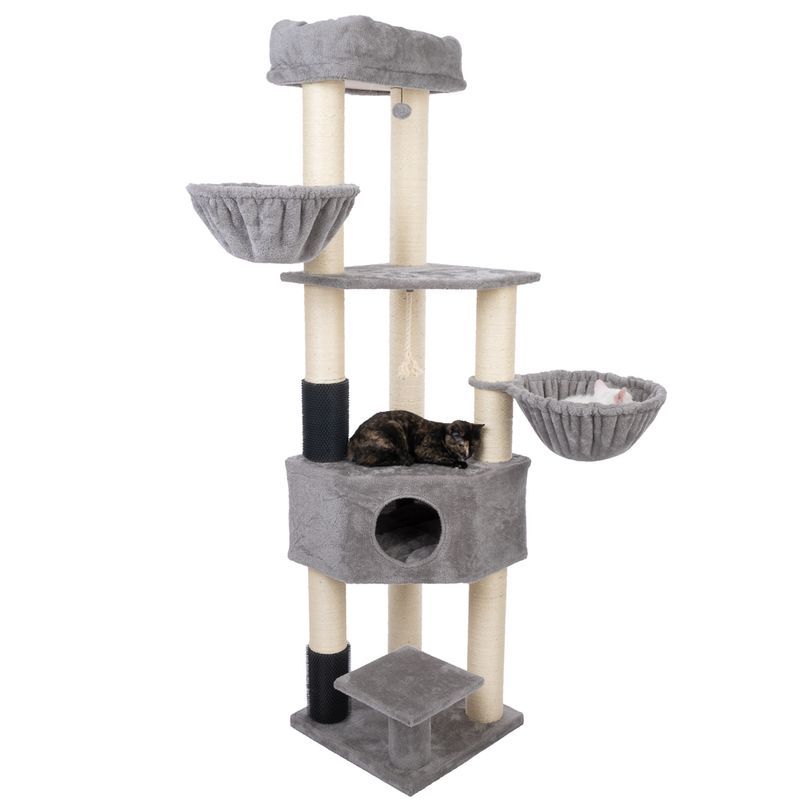 zooplus Basics XXL Scratching Tree Grey