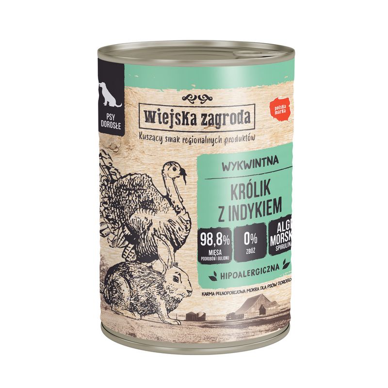 Wiejska Zagroda Dog 12 x 400g Wild Boar & Beef