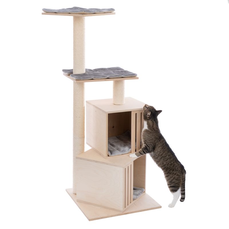Natural Paradise Silene Cat Tree Light Grey
