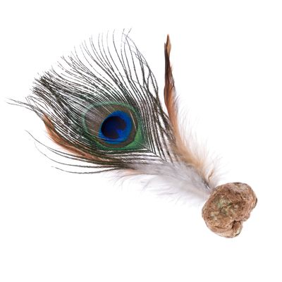 Modern Living Kathmandu Cat Toy with Peacock Feathers 1 Toy